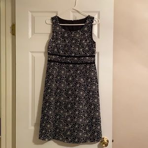 Talbots Black/White Floral Dress